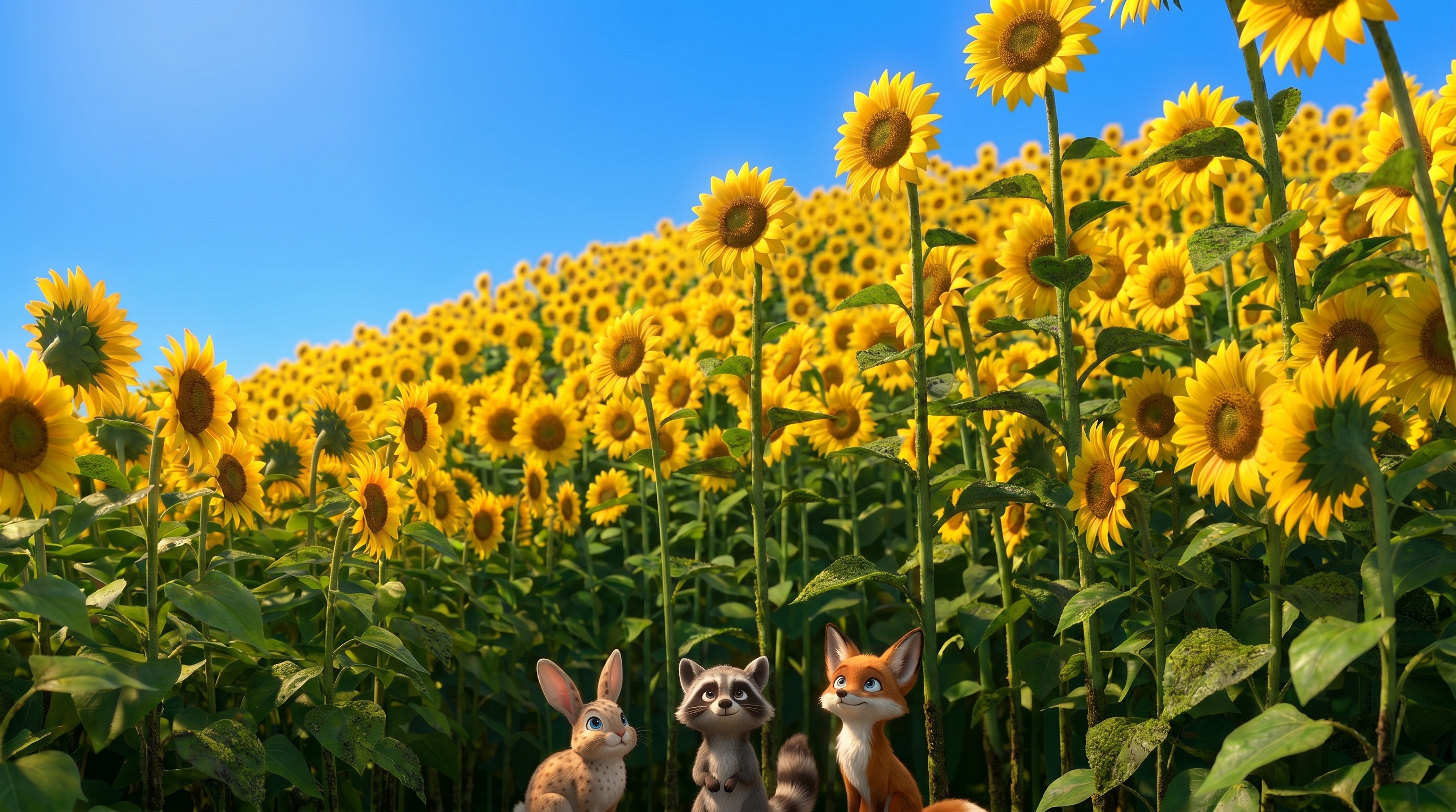 The hill of sunflowers