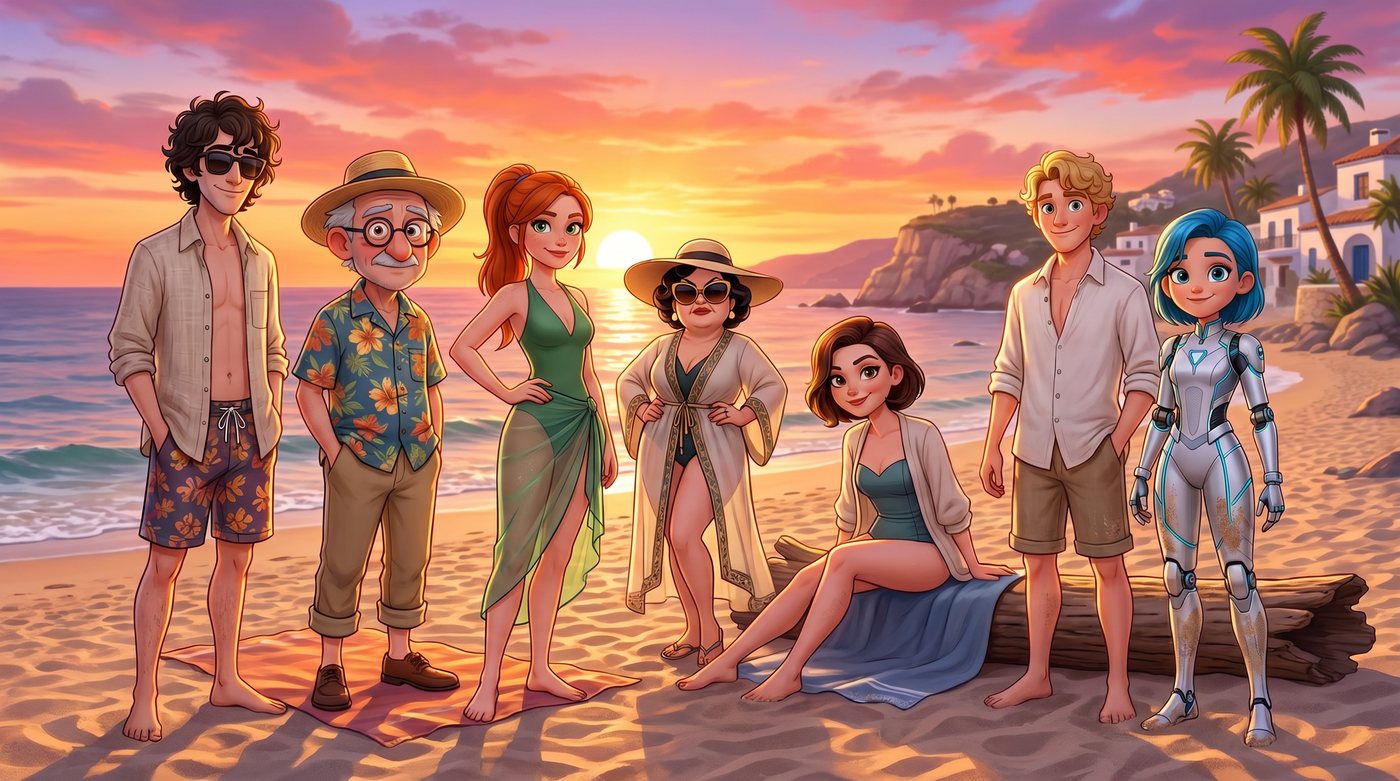 The User crew on vacation in Spain